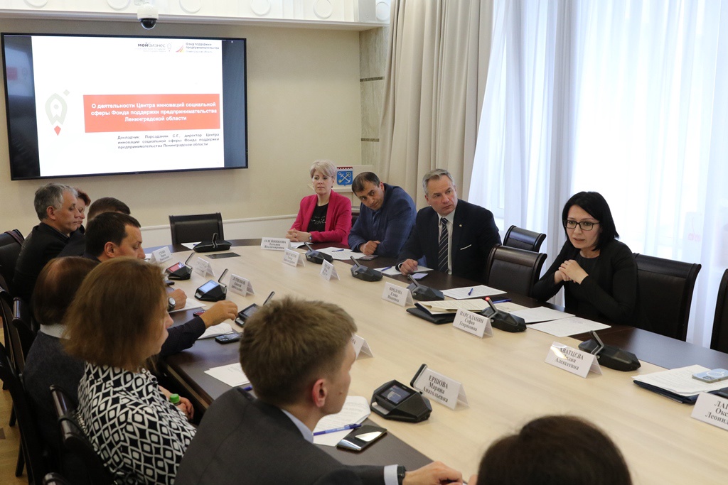 Заседании Совета представителей некоммерческих организаций при Законодательном собрании Ленинградской области.